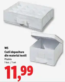 Lidl W5 cutii depozitare din material textil Ofertă