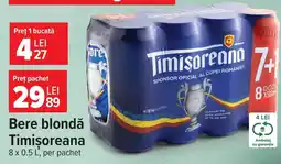 Carrefour Bere blondă Timișoreana Ofertă