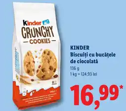 Lidl Kinder crunchy cookies Ofertă