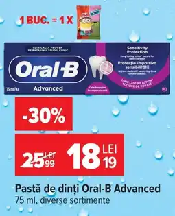 Carrefour Pastă de dinți Oral-B Advanced Ofertă