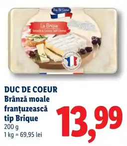 Lidl Duc de coeur brânză moale franțuzească tip brique Ofertă
