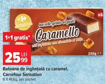Carrefour Sensation batoane de înghețată cu caramel