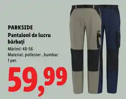 Lidl Parkside pantaloni de lucru bărbați Ofertă