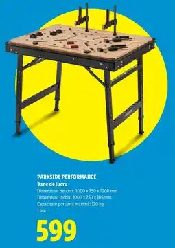 Lidl Parkside performance banc de lucru Ofertă