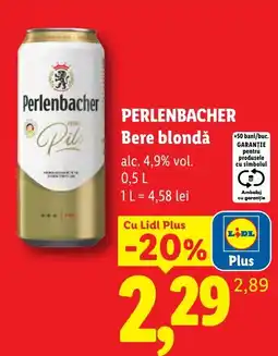 Lidl Perlenbacher Bere blondă Ofertă