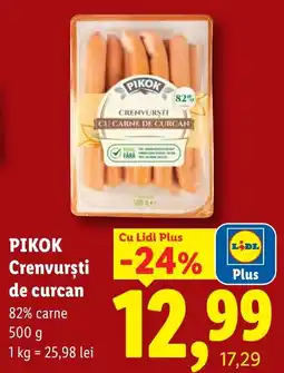 Lidl Pikok crenvurști de curcan Ofertă