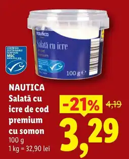 Lidl Nautica salata cu icre de cod premium cu somon Ofertă