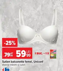 Carrefour Uniconf sutien balconette femei Ofertă