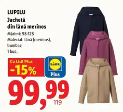 Lidl Lupilu jacheta din lână merinos Ofertă