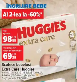 Carrefour Huggies scutece bebeluși Ofertă