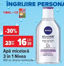 Carrefour Apă micelară 3 în 1 Nivea Ofertă