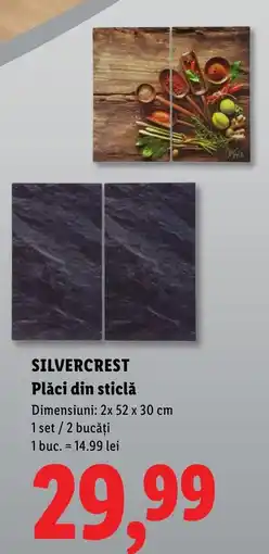 Lidl Silvercrest plăci din sticlă Ofertă