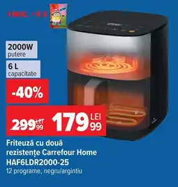 Carrefour Carrefour Home friteuză cu două rezistențe Ofertă