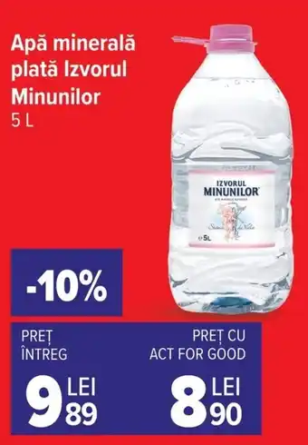 Carrefour Apă minerală plată izvorul minunilor Ofertă
