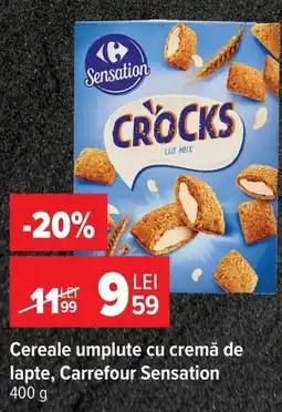 Carrefour Carrefour Sensation cereale umplute cu cremă de lapte Ofertă