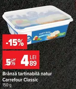 Carrefour Brânză tartinabilă natur Ofertă