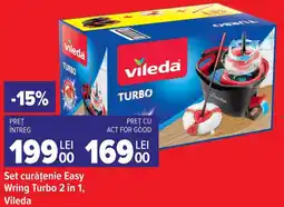 Carrefour Vileda set curățenie easy wring turbo 2 în 1 Ofertă