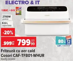 Carrefour Cosori friteuză cu aer cald Ofertă
