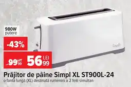 Carrefour Simpl prăjitor de pâine xl st900l-24 Ofertă