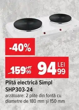 Carrefour Simpl plită electrică Ofertă