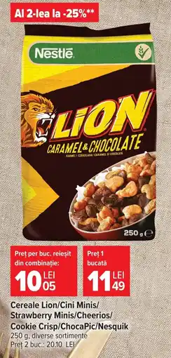Carrefour Market Lion cereale caramel si ciocolata Ofertă