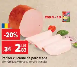 Carrefour Market Parizer cu carne de porc Meda Ofertă
