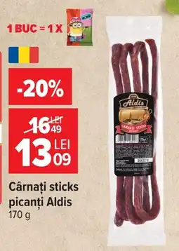Carrefour Market Cârnați sticks picanți Aldis Ofertă