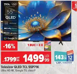 Carrefour Tcl televizor qled 55p71k Ofertă