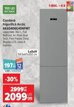 Carrefour Arctic combină frigorifică AK60406E40NFMT Ofertă