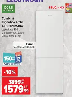 Carrefour Arctic Combina frigorifică AK60320M40W Ofertă