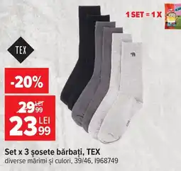 Carrefour Tex șosete bărbați Ofertă