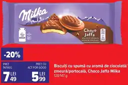 Carrefour Market Milka Biscuiți cu spumă cu aromă de ciocolată, Choco Jaffa Ofertă