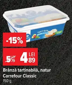Carrefour Market Carrefour Classic Brânză tartinabilă natur Ofertă