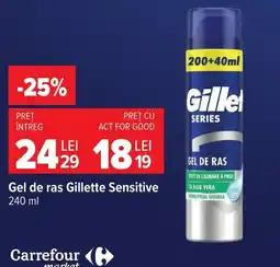 Carrefour Market Gillette gel de ras sensitive Ofertă