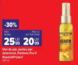 Carrefour Market Ulei de păr, pentru păr deteriorat, Pantene Pro-V Repair&Protect Ofertă