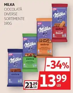 Auchan Milka ciocolată diverse sortimente Ofertă