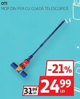 Auchan Oti mop din pva cu coadă telescopică Ofertă