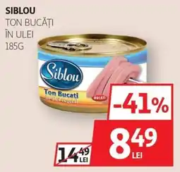 Auchan Siblou ton bucăți în ulei Ofertă