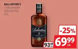 Auchan Ballantine's 7 ani whisky Ofertă