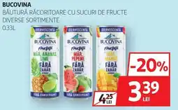 Auchan Bucovina băutură răcoritoare cu sucuri de fructe diverse sortimente Ofertă