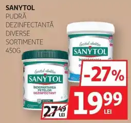 Auchan Sanytol pudră dezinfectantă diverse sortimente Ofertă