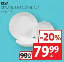 Auchan Elya serviciu masă, opal alb Ofertă