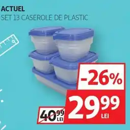 Auchan Set 13 caserole de plastic Ofertă