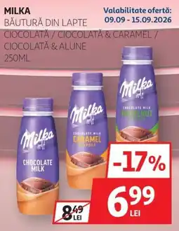 Auchan Milka băutură din lapte ciocolată / ciocolată & caramel / ciocolată & alune Ofertă