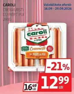 Auchan caroli crenvurști cu piept de pui Ofertă