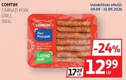 Auchan Comtim cârnați porc grill Ofertă