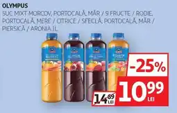 Auchan Olympus suc mixt morcov, portocală, măr Ofertă