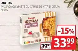 Auchan Auchan moussaka aubergines viande de bœuf & oignons Ofertă