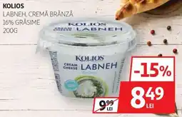 Auchan Kolios labneh, cremă brânză Ofertă