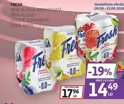Auchan Fresh bere blondă aromatizată Ofertă